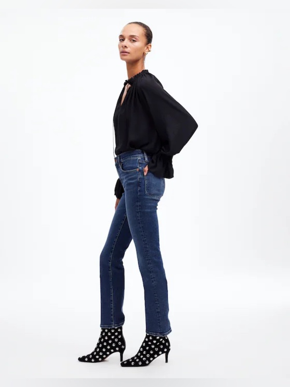 Madewell  Kick Out Classic Straight Jeans - Dark Blue -Sz 31 - Picture 3 of 14